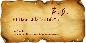 Pilter Józsiás névjegykártya